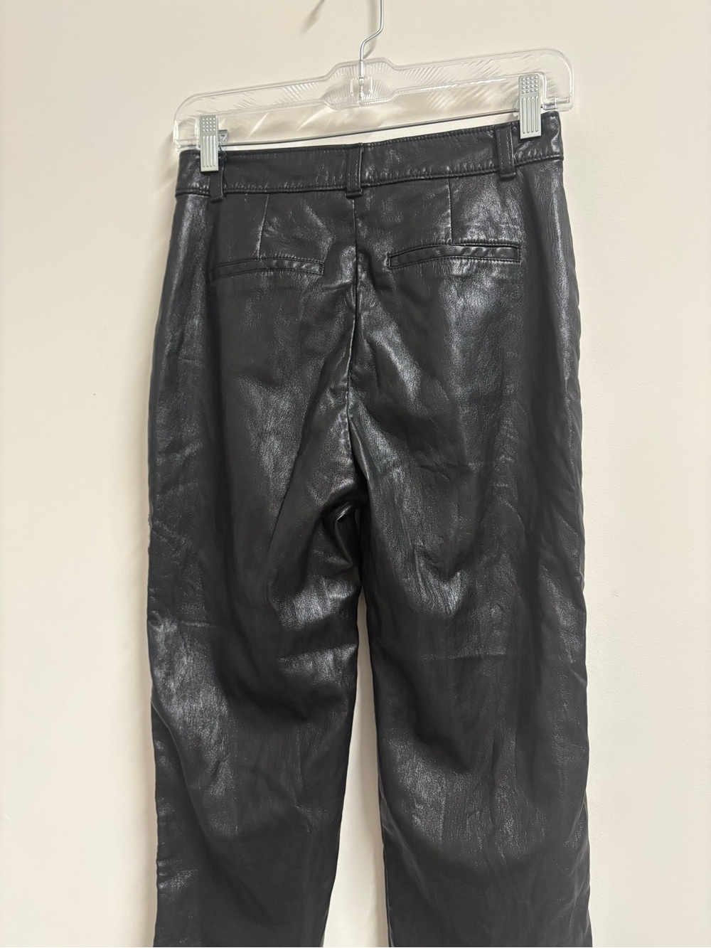 Babaton Command Cropped Black Faux Leather Pants Size 4 - Picture 10 of 11